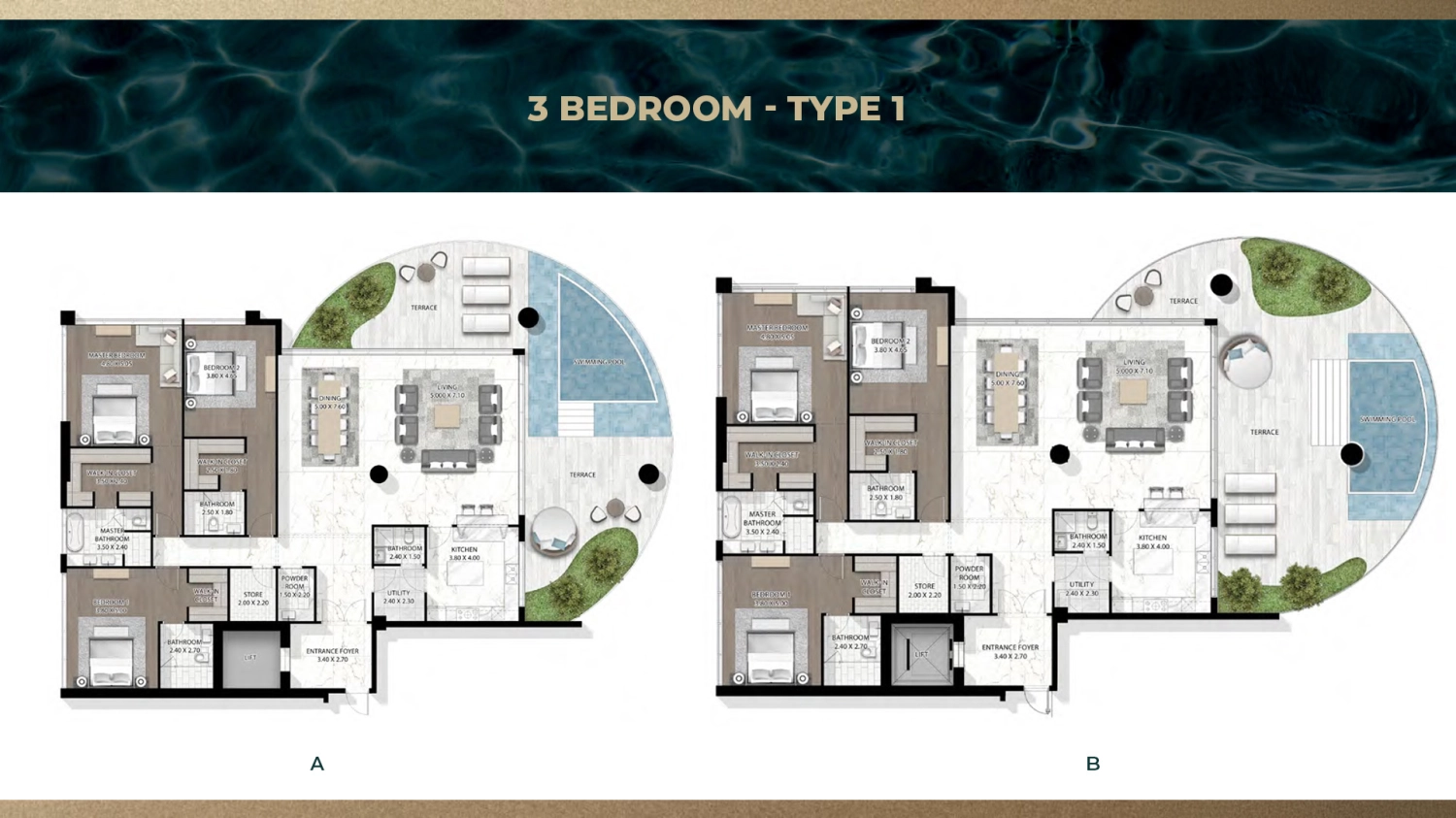 3 BR - Type A
